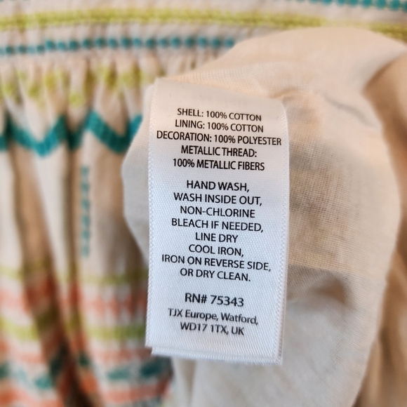 Kenji Dress Sz 10 Cream Green Pink Blue Embroidered Fit Flare Sleeveless Boho - Picture 6 of 8